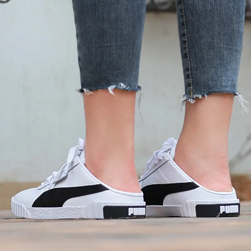 Giày Puma Cali Slip On Lace Up 'White Black' 370484-05 - Ảnh 5