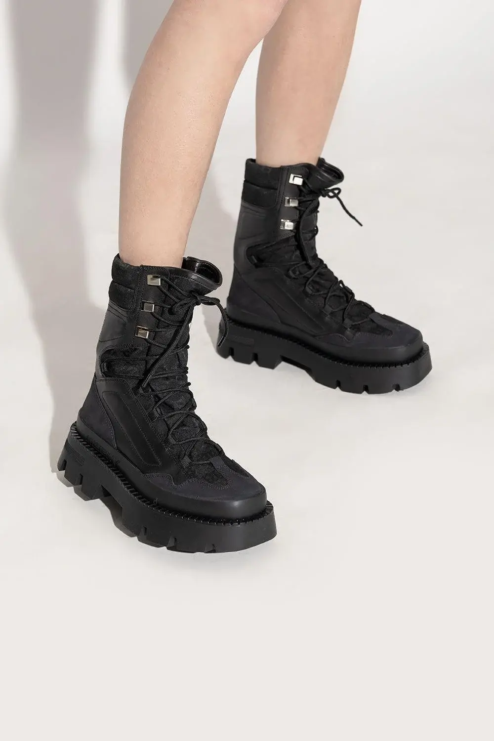 Giày MSIBHV The Ibiza Boot Monogram Black 3121BM617 - Ảnh 4