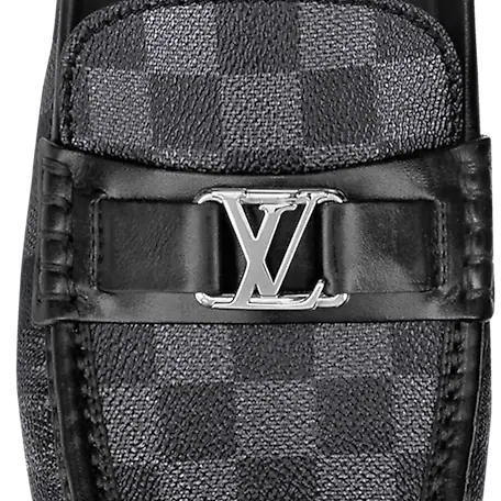 Giày Louis Vuitton Hockenheim Moccasin Damier Graphite Canvas 1A4OIF - Ảnh 3