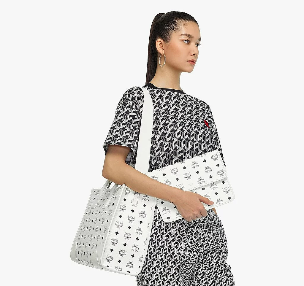Túi MCM München Tote in Visetos MWTCSBO02WT001 - Ảnh 5