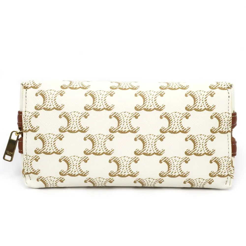 Alternative view of Túi Celine Clutch With Chain Canvas 'White Tan' 10E382CBX-01TA