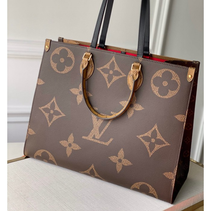 Túi Louis Vuitton OnTheGo GM Monogram Canvas 'Black and Brown' M45320 - Ảnh 2