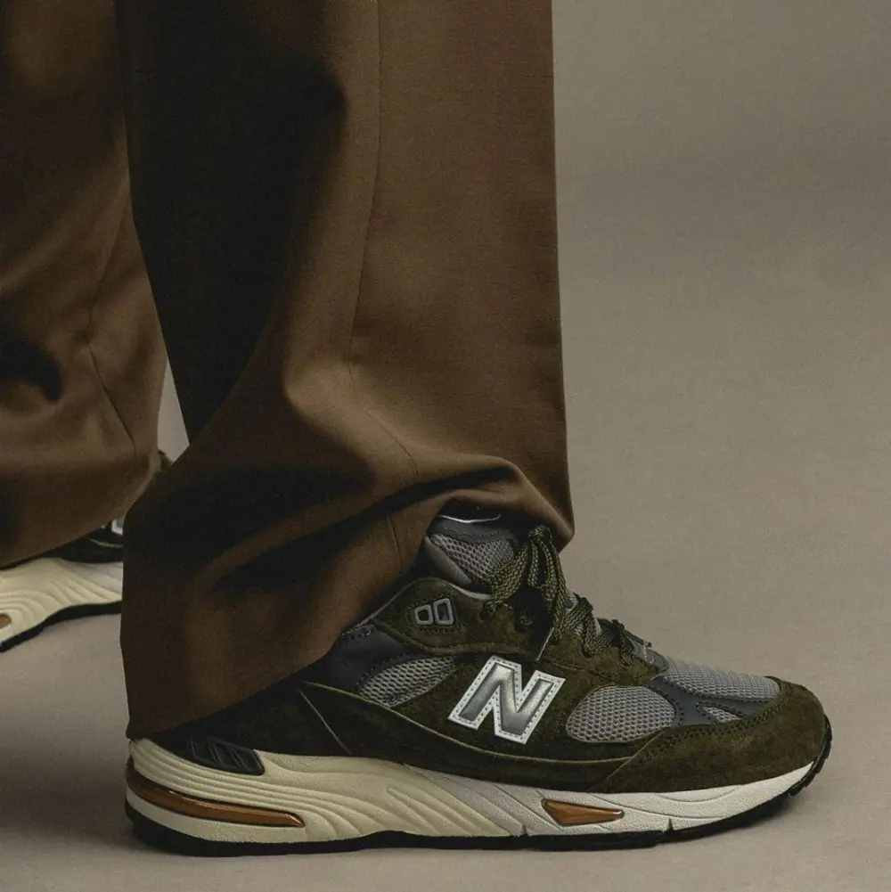 Alternative view of Giày New Balance 991 Made in England 'Green Grey' M991GGT