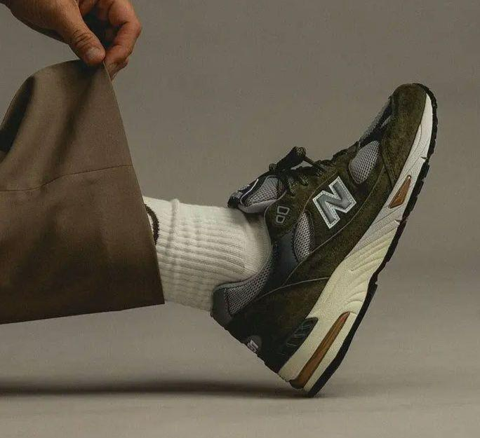 Giày New Balance 991 Made in England 'Green Grey' M991GGT - Ảnh 3