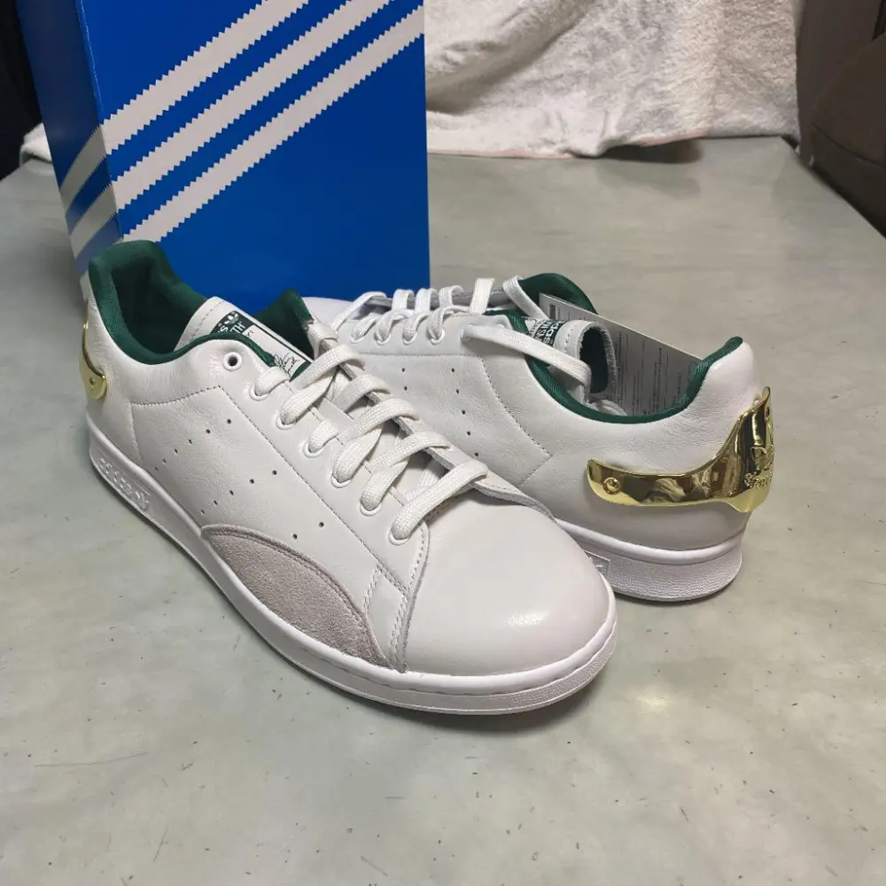 Giày Adidas Stan Smith Green with Golden Heel Tab FZ5395 - Ảnh 6