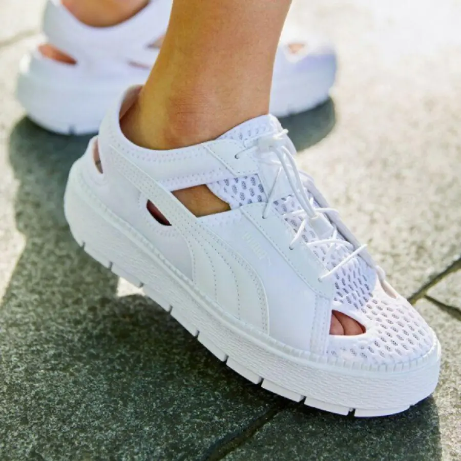 Dép Puma Platform Trace Lite Mule ‘White’ 382872-02 - Ảnh 3