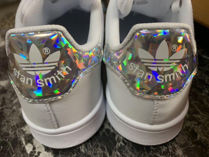 Giày Adidas Stan Smith Sparkly Heel White EE8483 - Ảnh 4