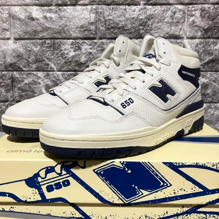 Giày New Balance 650R "Aime Leon Dore White Navy" BB650RD1 - Ảnh 4