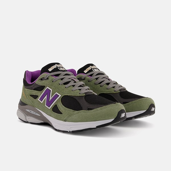 Giày New Balance 990v3 MiUSA Teddy Santis 'Green Purple' M990TC3 - Ảnh 3