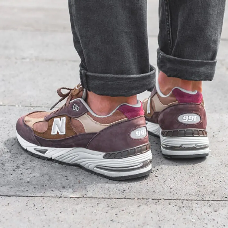 Alternative view of Giày New Balance 991 ‘Brown White’ M991NGG