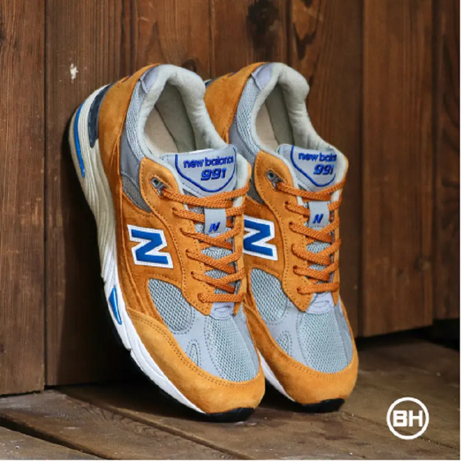 Giày New Balance 991 Made In England ‘Yellow Blue’ M991YBG - Ảnh 4