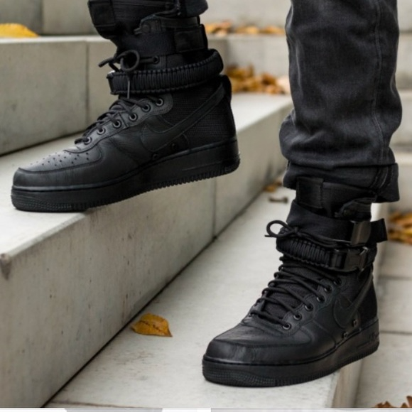 Giày Nike SF Air Force 1 High 'Triple Black' 857872-002 - Ảnh 2