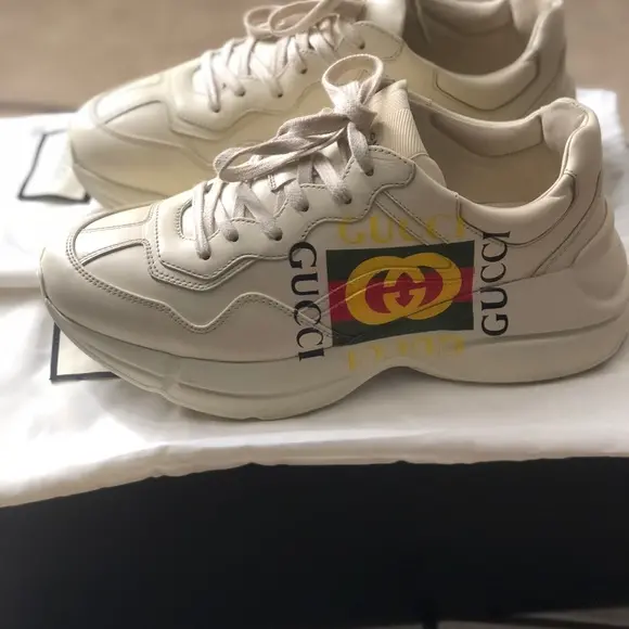 Giày Gucci Rhyton Leather Sneaker Vintage Logo 500878-DRW00-9522 - Ảnh 5