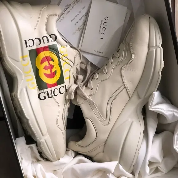 Giày Gucci Rhyton Leather Sneaker Vintage Logo 500878-DRW00-9522 - Ảnh 4