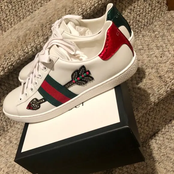 Giày Gucci Wmns Ace Embroidered 'Arrow' 454551-A38G0-9064 - Ảnh 3