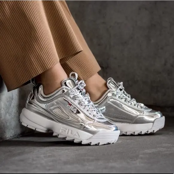 Alternative view of Giày Fila Disruptor 2 Premium Metallic 'Silver' 5FM00040-662