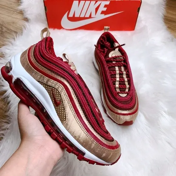 Giày Nike Air Max 97 QS GS 'Noble Red' BQ4429-600 - Ảnh 4