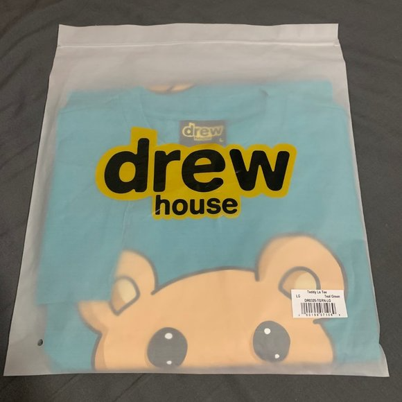 Áo Drew House Teddy Theodore LS Tee Teal - Ảnh 4