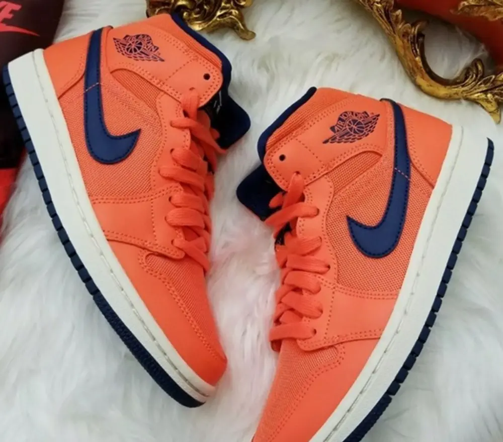 Alternative view of Giày Nike Air Jordan 1 Mid Turf 'Orange Blue Void' CD7240-804
