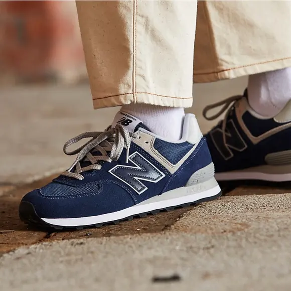 Giày New Balance 574 Classic Running 'Navy' WL574EN - Ảnh 7