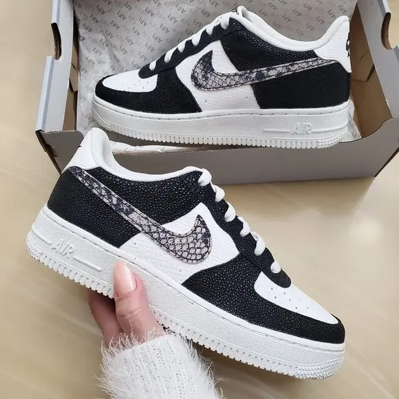 Giày Nike Air Force 1 Low LV8 'Snakeskin' 820438-111 - Ảnh 6