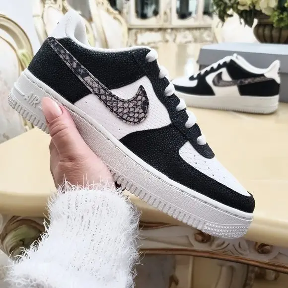 Giày Nike Air Force 1 Low LV8 'Snakeskin' 820438-111 - Ảnh 4
