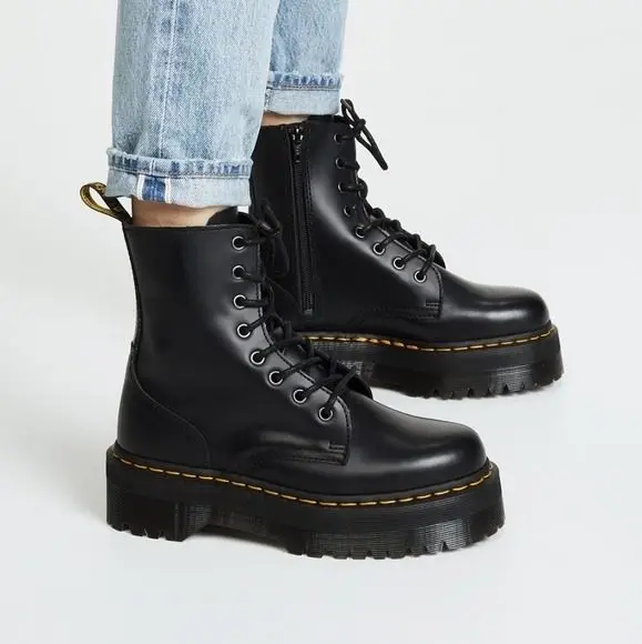 Alternative view of Giày Dr. Martens Black Jadon Pisa Leather Boots 26378001