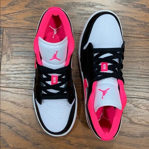 Giày Nike Air Jordan 1 Low GS 'Black Hyper Pink' 554723-061 - Ảnh 5