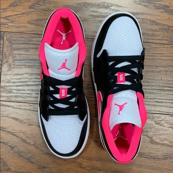 Giày Nike Air Jordan 1 Low GS 'Black Hyper Pink' 554723-061 - Ảnh 5