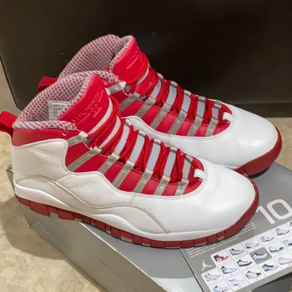 Giày Nike Air Jordan 10 Retro 'Red Steel' 2005 310805-161 - Ảnh 4