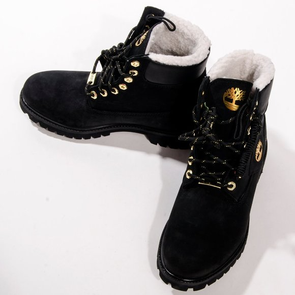 Giày Timberland 6 Inch Premium Shearling Boot 'Patch Pack Black' TB0A2957-001 - Ảnh 3
