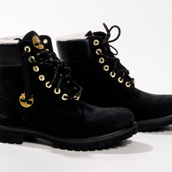 Giày Timberland 6 Inch Premium Shearling Boot 'Patch Pack Black' TB0A2957-001 - Ảnh 2