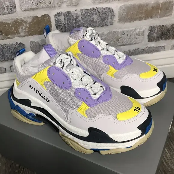 Alternative view of Giày Balenciaga Triple S Purple Yellow 524039 W09OM 9465