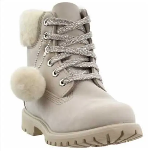 Giày Timberland 6” Shearling Premium Boots Grey A21VT - Ảnh 7