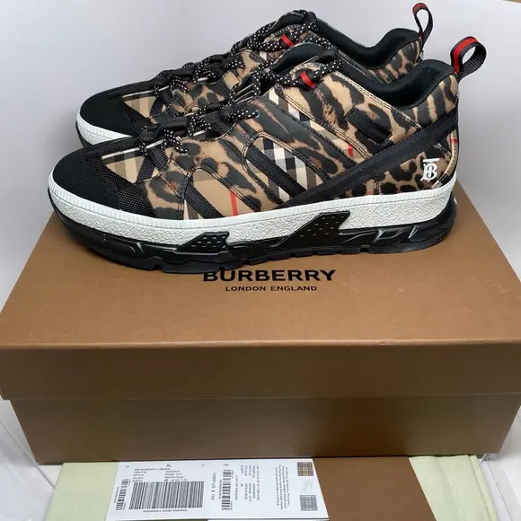 Giày Burberry Beige Leopard Print Low Top 8025550 - Ảnh 4