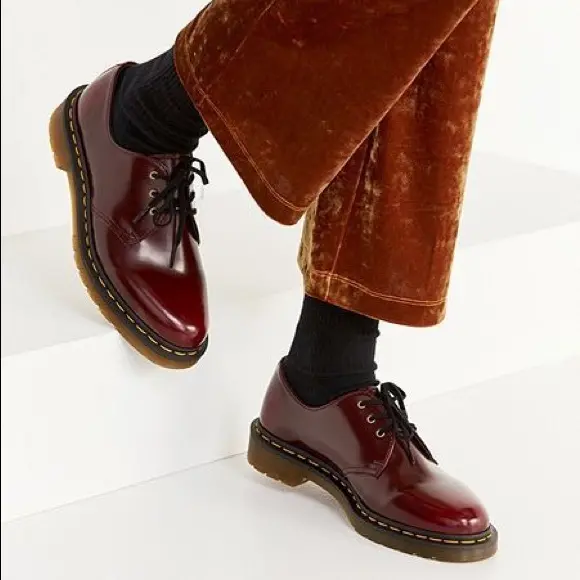 Giày Dr. Martens Vegan 1461 'Cherry Red' 14046601 - Ảnh 4