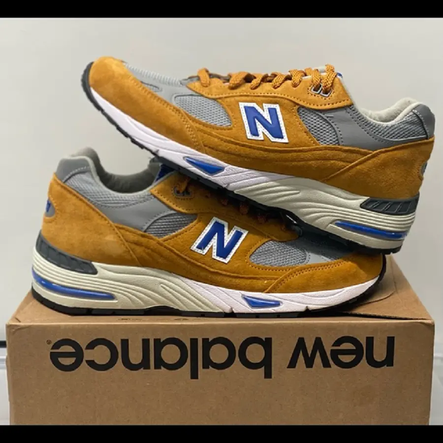 Giày New Balance 991 Made In England ‘Yellow Blue’ M991YBG - Ảnh 3