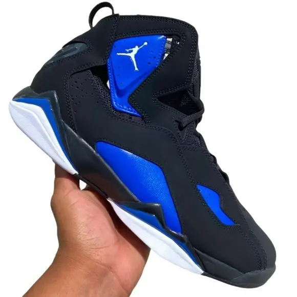 Giày Nike Jordan True Flight Big Kids ‘Black Game Royal’ 343795-042 - Ảnh 5
