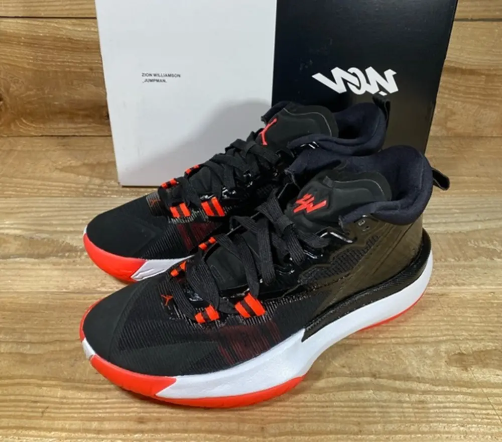Giày Nike Jordan Zion 1 PF GS Black White Bright Crimson DA3131-006 - Ảnh 5