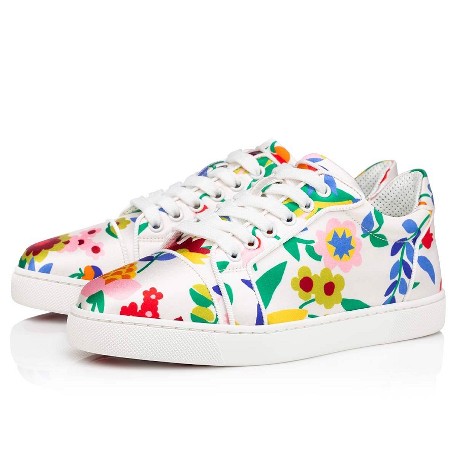Giày Christian Louboutin Vieira Crepe Satin 'Multicolor Bianco' 1220738J322 - Ảnh 5