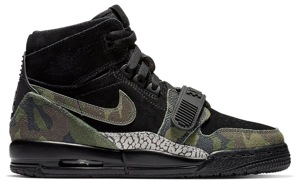 Giày Nike Jordan Legacy 312 GS 'Black Camo Green' AT4040-003