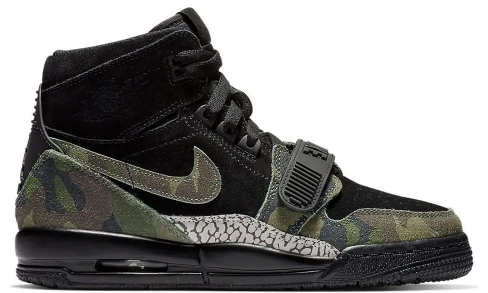 Giày Nike Jordan Legacy 312 GS 'Black Camo Green' AT4040-003