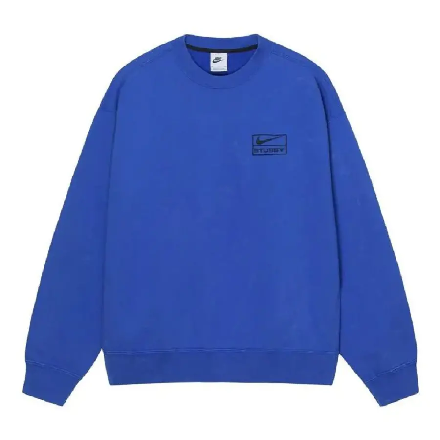 Áo Nike Fleece Crew x Stussy Sweater 'Blue' DR4426-480