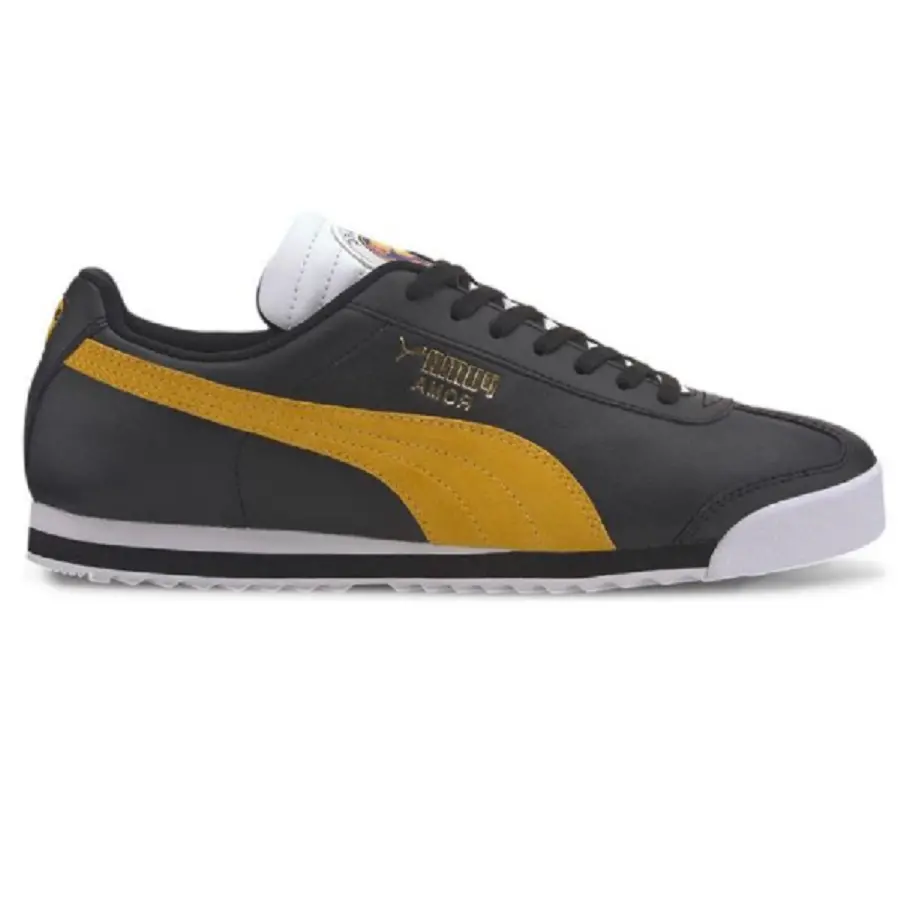 Giày Puma Roma Classic Running ‘Black Yellow’ 371615-01