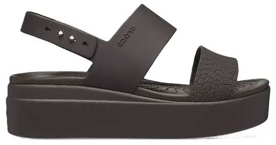 Dép Crocs Brooklyn Croco Low Espresso Sandal 208585-206