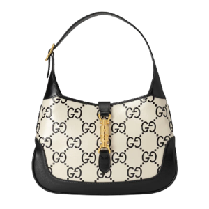 Túi Gucci Jackie 1961 Small GG Shoulder Black And White Leather 636706-UGMBG-9063