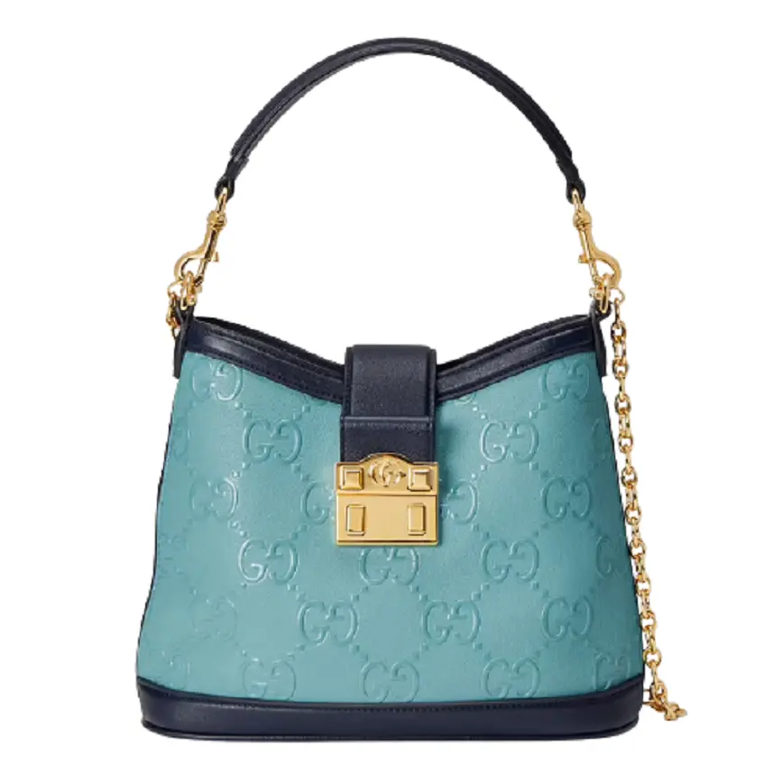 Túi Gucci Small GG Shoulder Blue Leather 675788-UD9AX-4967