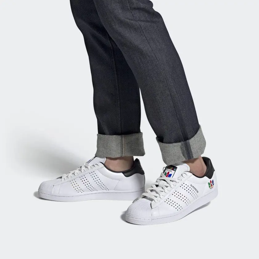 Giày Adidas Superstar 'Colorful Trefoil Cloud White' FW5388 - Ảnh 7