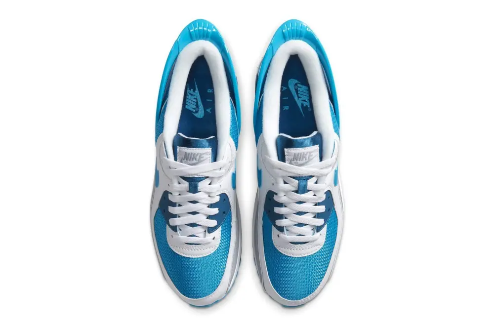 Giày Nike Air Max 90 FlyEase GS 'White Industrial Blue' CV0526-103 - Ảnh 4