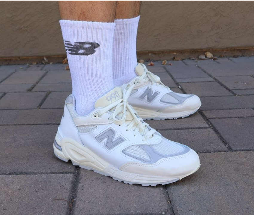 Giày New Balance 990v2 'MiUSA Sea Salt' M990TC2 - Ảnh 5